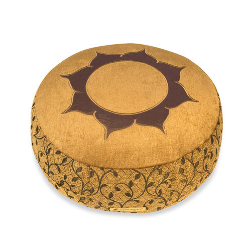 Round cushion DELUXE – gold – Lotus – various sizes